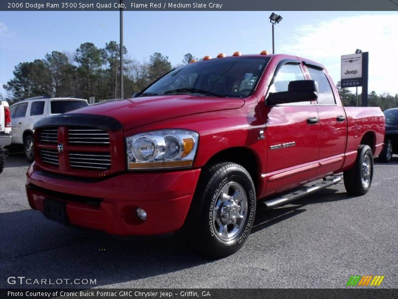 Flame Red / Medium Slate Gray 2006 Dodge Ram 3500 Sport Quad Cab