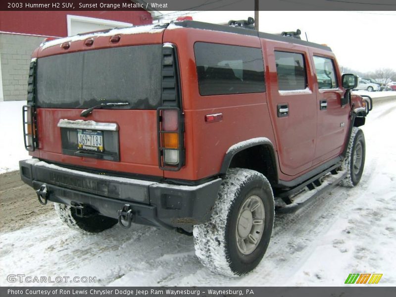 Sunset Orange Metallic / Wheat 2003 Hummer H2 SUV