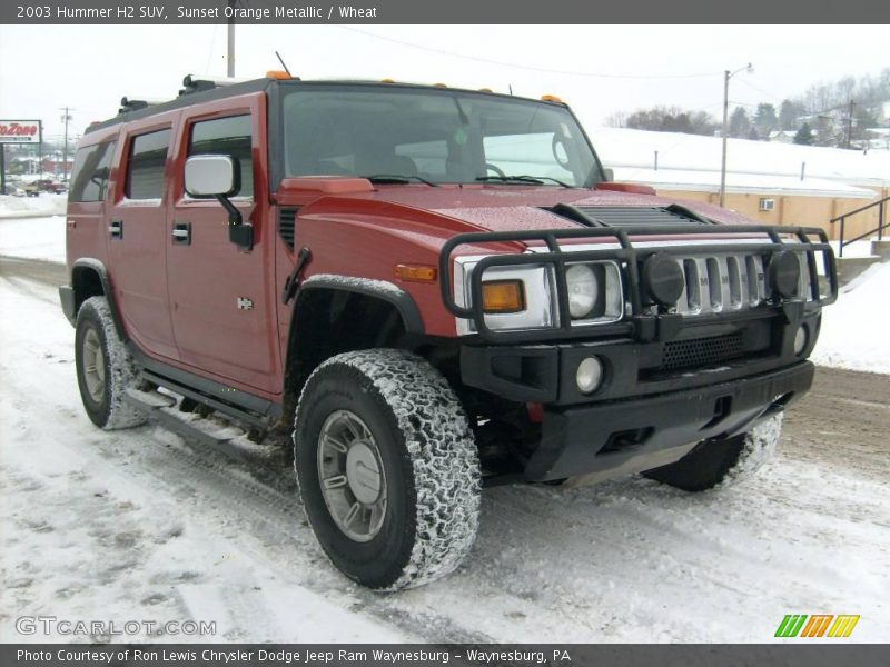 Sunset Orange Metallic / Wheat 2003 Hummer H2 SUV