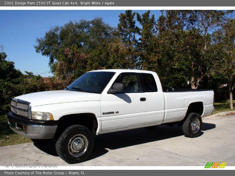 Bright White / Agate 2001 Dodge Ram 2500 ST Quad Cab 4x4