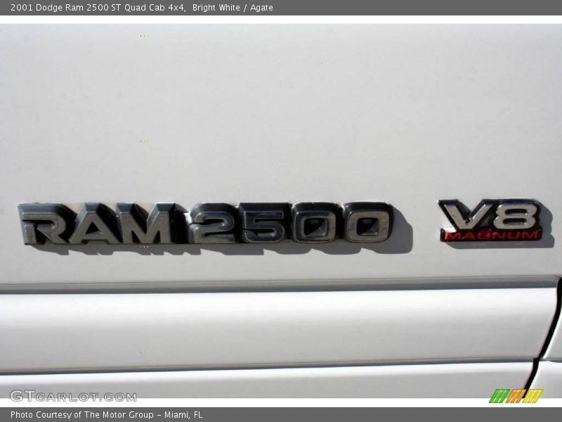 Bright White / Agate 2001 Dodge Ram 2500 ST Quad Cab 4x4