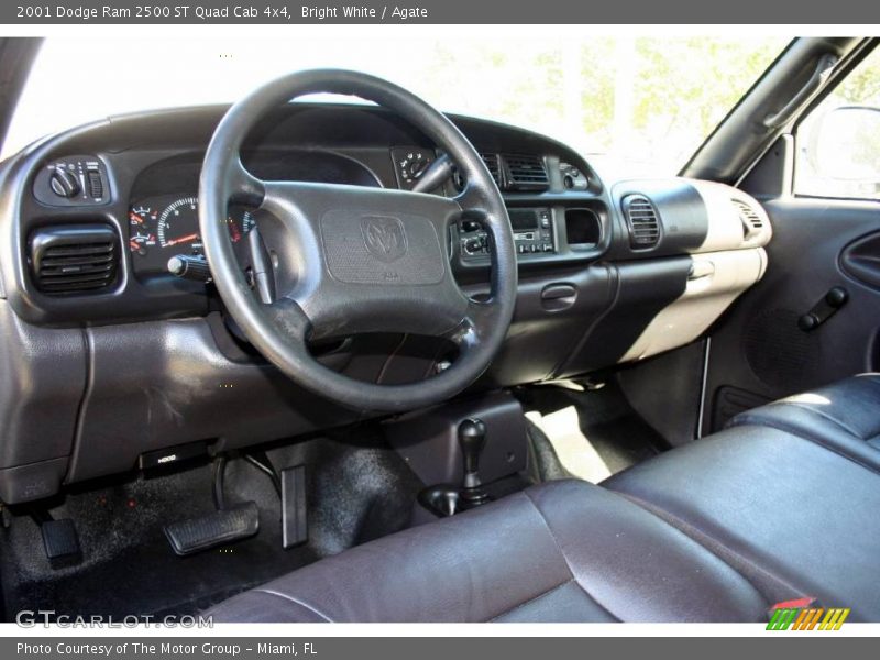 Bright White / Agate 2001 Dodge Ram 2500 ST Quad Cab 4x4