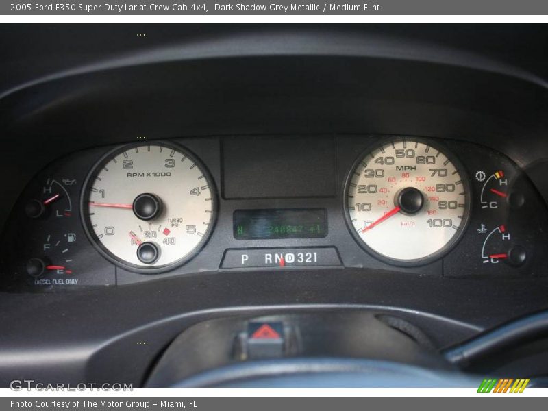 Dark Shadow Grey Metallic / Medium Flint 2005 Ford F350 Super Duty Lariat Crew Cab 4x4