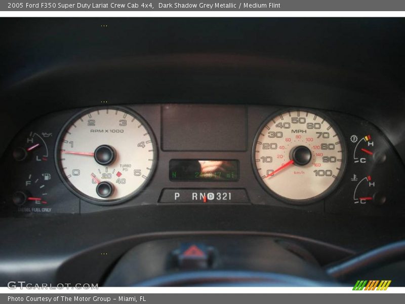 Dark Shadow Grey Metallic / Medium Flint 2005 Ford F350 Super Duty Lariat Crew Cab 4x4
