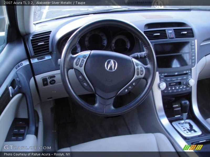 Alabaster Silver Metallic / Taupe 2007 Acura TL 3.2
