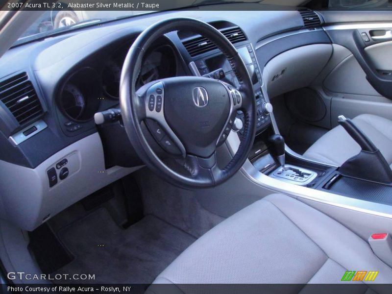 Alabaster Silver Metallic / Taupe 2007 Acura TL 3.2
