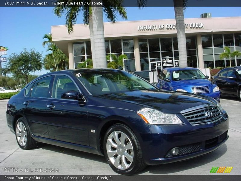 Twilight Blue Pearl / Graphite 2007 Infiniti M 35 Sedan