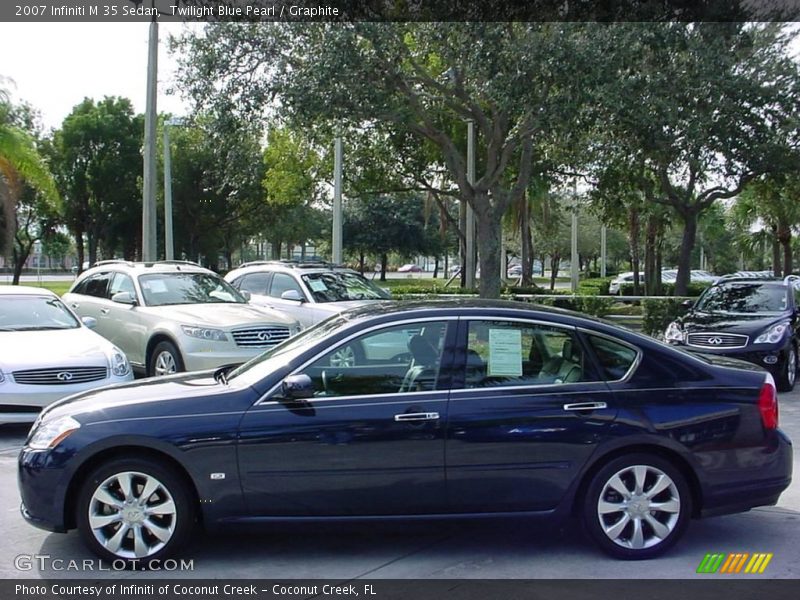 Twilight Blue Pearl / Graphite 2007 Infiniti M 35 Sedan