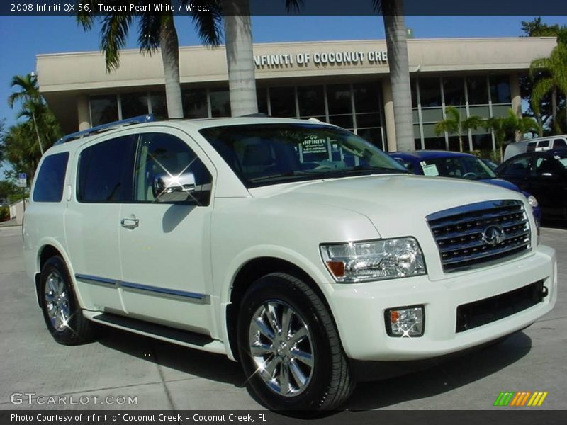 Tuscan Pearl White / Wheat 2008 Infiniti QX 56