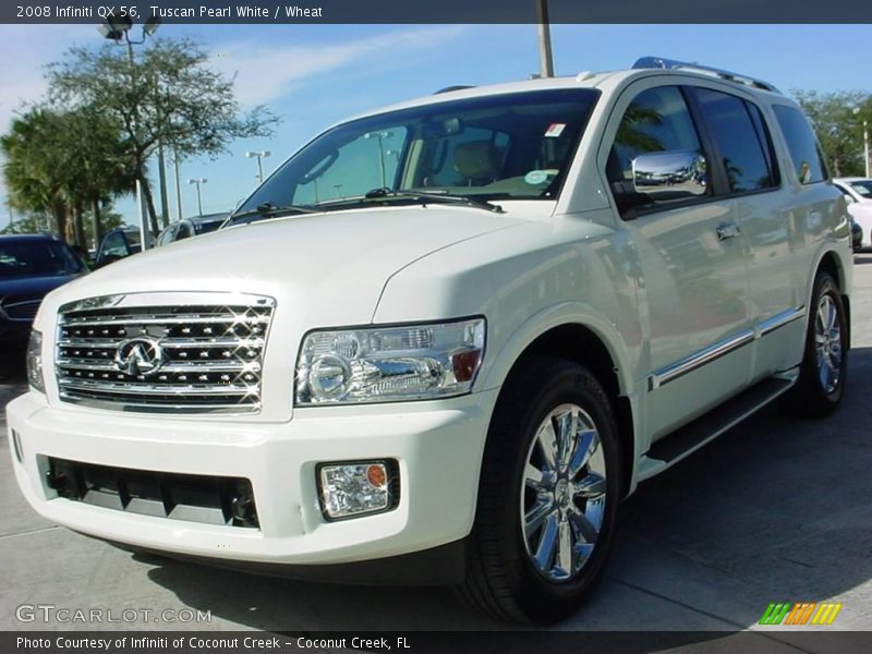 Tuscan Pearl White / Wheat 2008 Infiniti QX 56
