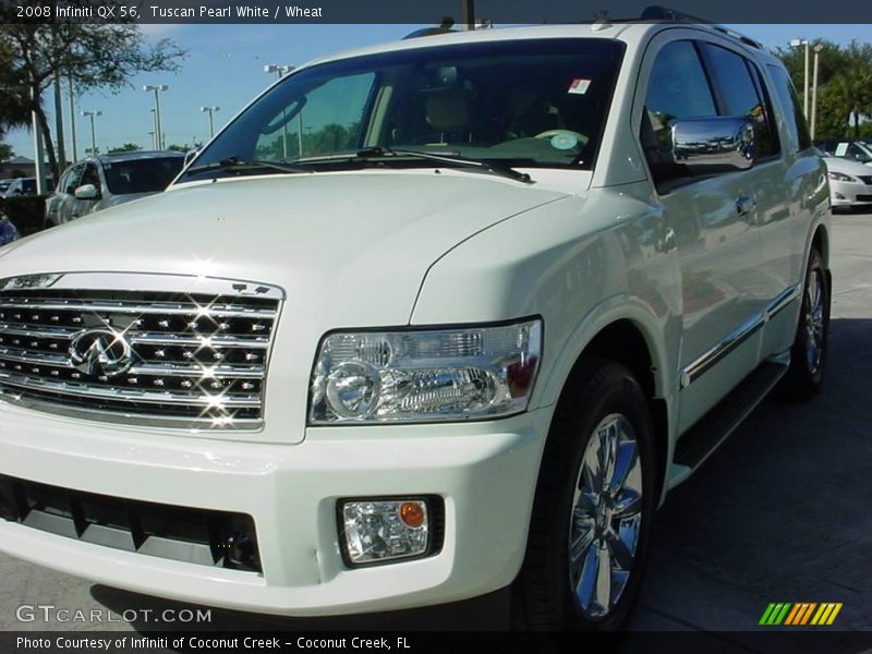 Tuscan Pearl White / Wheat 2008 Infiniti QX 56