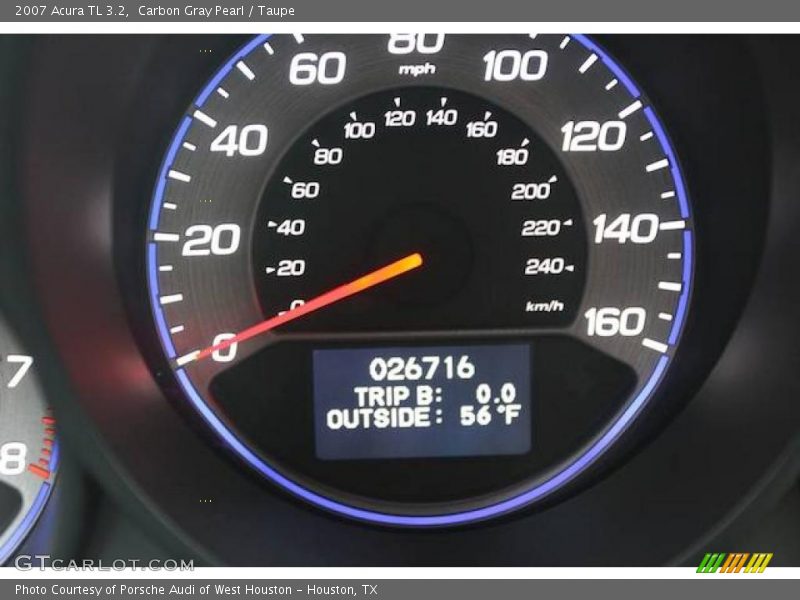 Carbon Gray Pearl / Taupe 2007 Acura TL 3.2