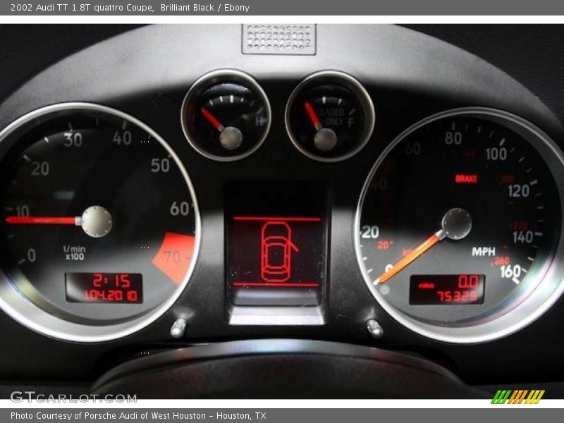  2002 TT 1.8T quattro Coupe 1.8T quattro Coupe Gauges