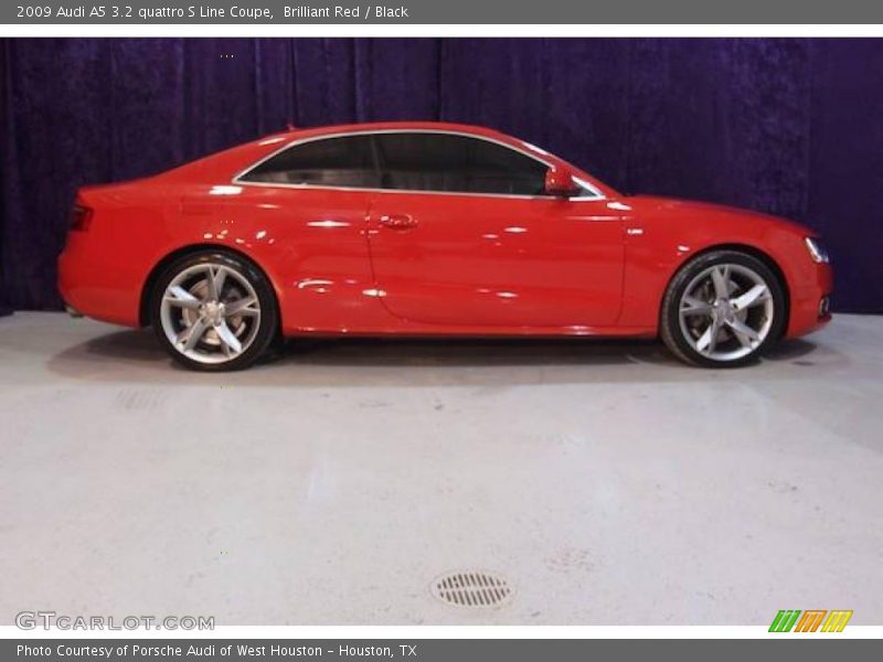 Brilliant Red / Black 2009 Audi A5 3.2 quattro S Line Coupe