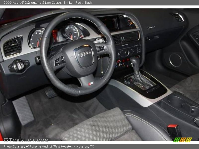 Brilliant Red / Black 2009 Audi A5 3.2 quattro S Line Coupe