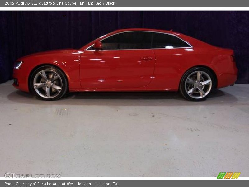 Brilliant Red / Black 2009 Audi A5 3.2 quattro S Line Coupe