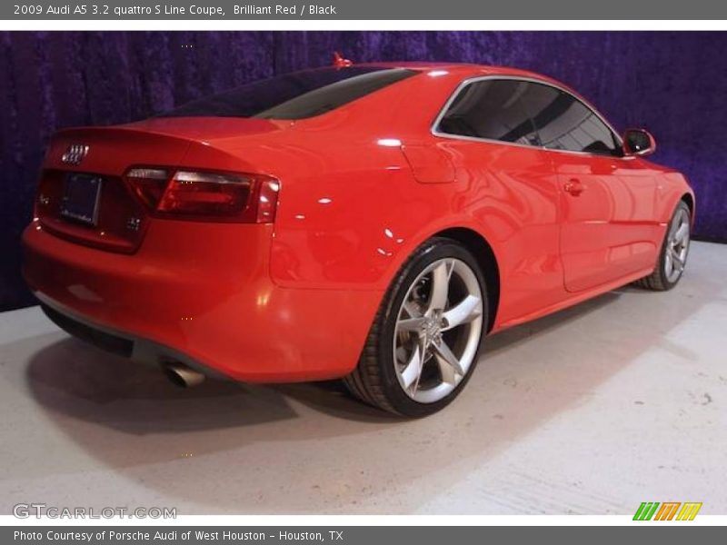 Brilliant Red / Black 2009 Audi A5 3.2 quattro S Line Coupe