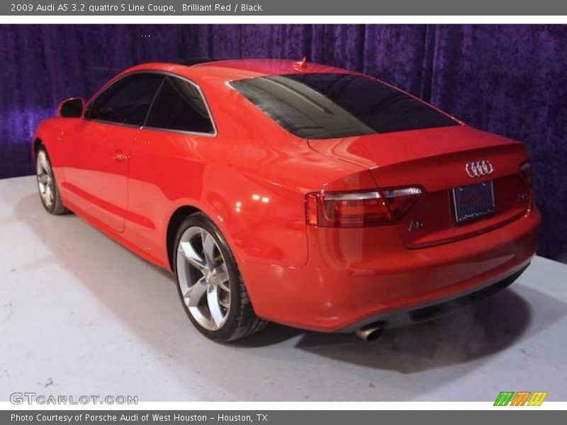 Brilliant Red / Black 2009 Audi A5 3.2 quattro S Line Coupe