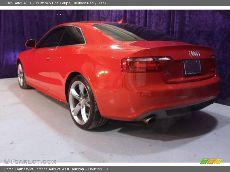 Brilliant Red / Black 2009 Audi A5 3.2 quattro S Line Coupe
