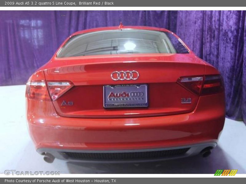 Brilliant Red / Black 2009 Audi A5 3.2 quattro S Line Coupe