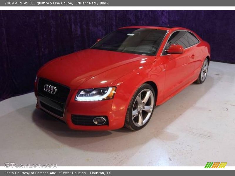 Brilliant Red / Black 2009 Audi A5 3.2 quattro S Line Coupe