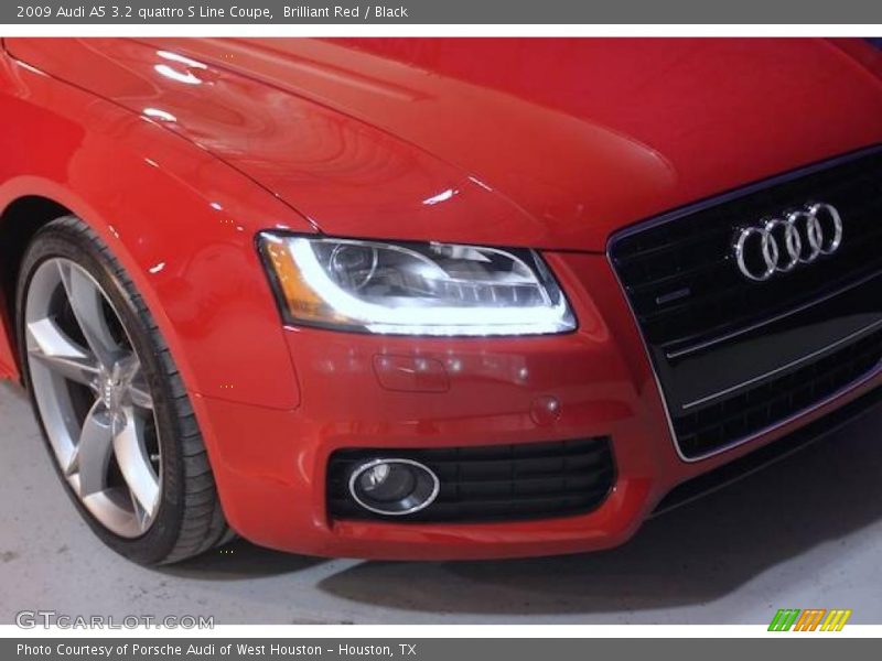 Brilliant Red / Black 2009 Audi A5 3.2 quattro S Line Coupe