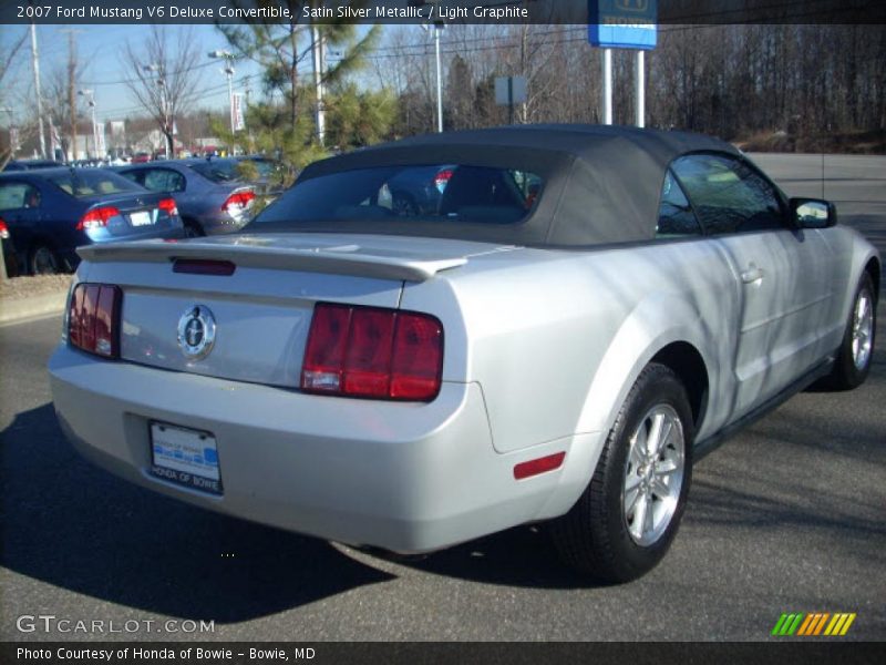 Satin Silver Metallic / Light Graphite 2007 Ford Mustang V6 Deluxe Convertible