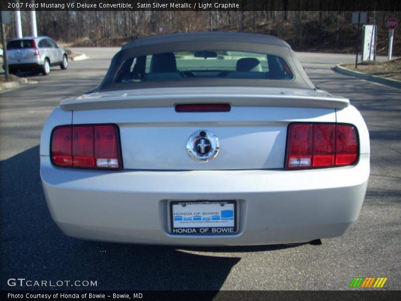 Satin Silver Metallic / Light Graphite 2007 Ford Mustang V6 Deluxe Convertible