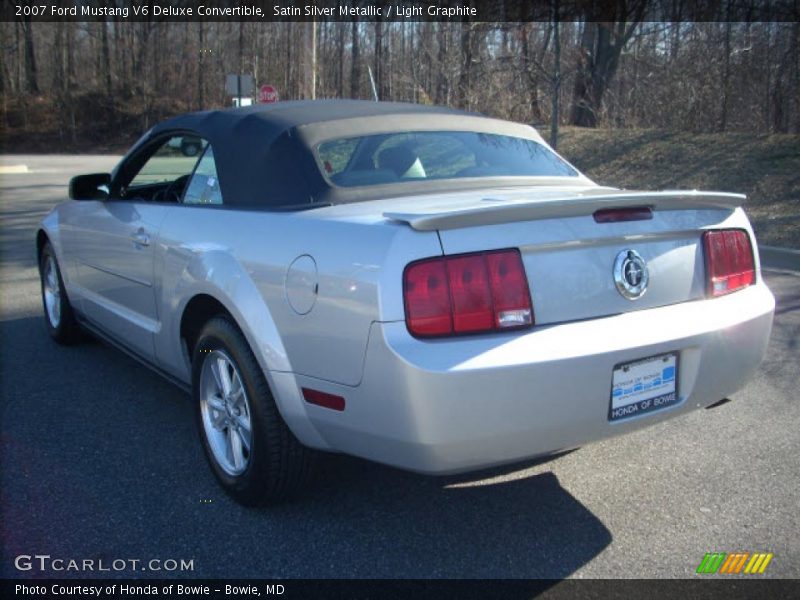 Satin Silver Metallic / Light Graphite 2007 Ford Mustang V6 Deluxe Convertible