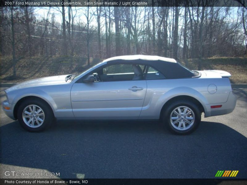 Satin Silver Metallic / Light Graphite 2007 Ford Mustang V6 Deluxe Convertible