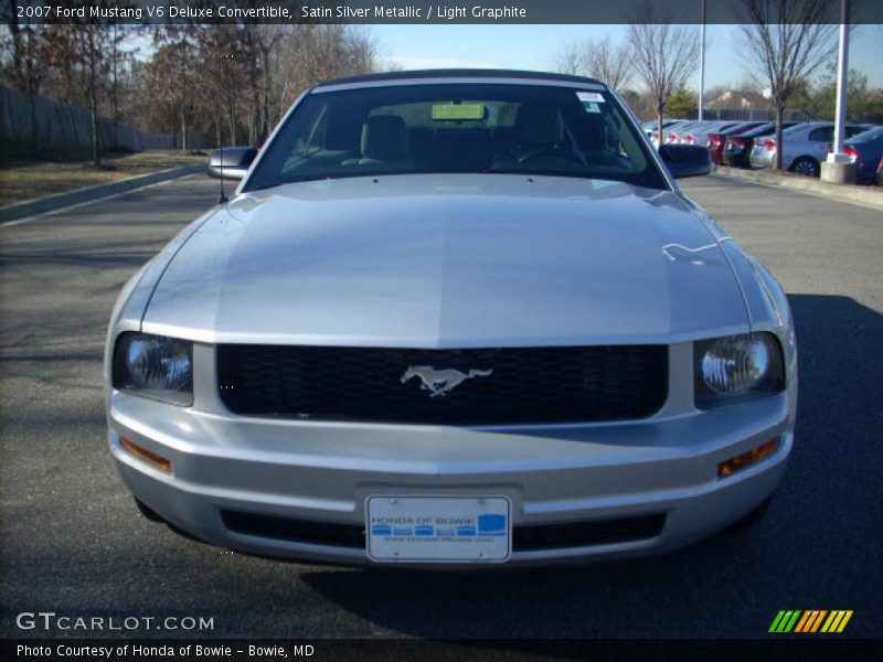 Satin Silver Metallic / Light Graphite 2007 Ford Mustang V6 Deluxe Convertible