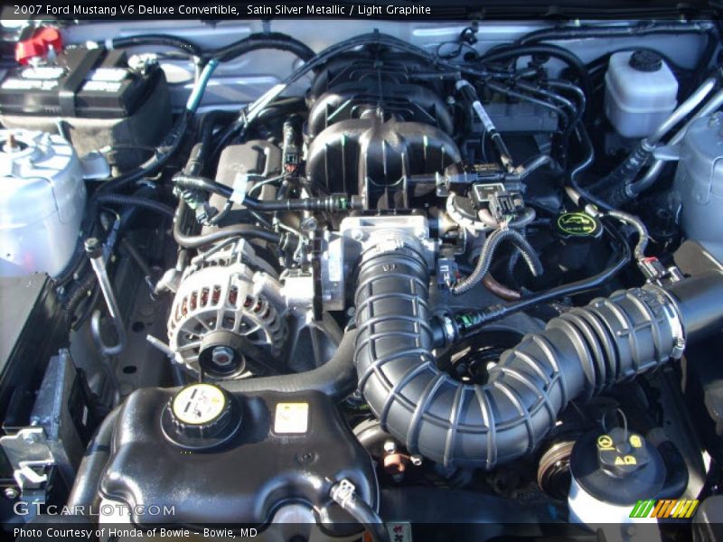 Satin Silver Metallic / Light Graphite 2007 Ford Mustang V6 Deluxe Convertible