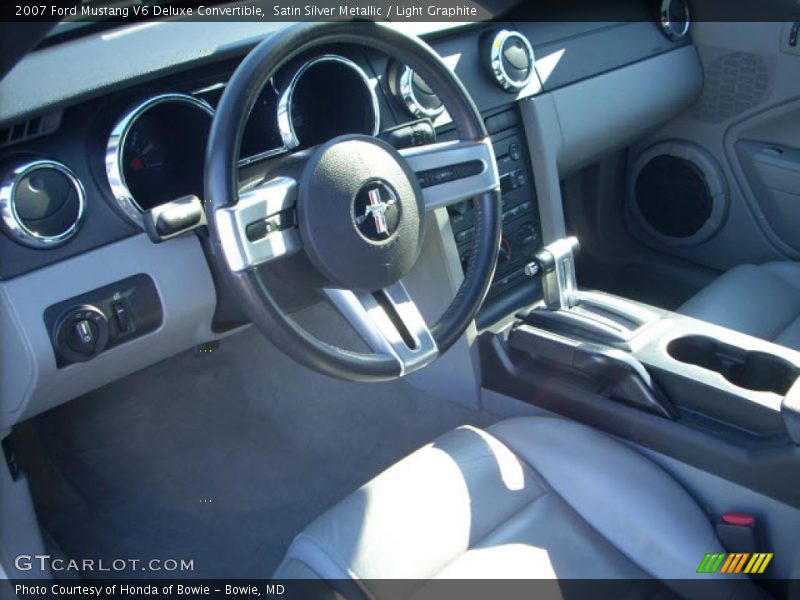 Satin Silver Metallic / Light Graphite 2007 Ford Mustang V6 Deluxe Convertible