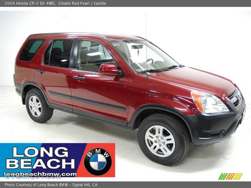 Chianti Red Pearl / Saddle 2004 Honda CR-V EX 4WD