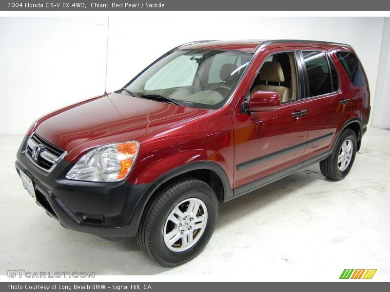 Chianti Red Pearl / Saddle 2004 Honda CR-V EX 4WD