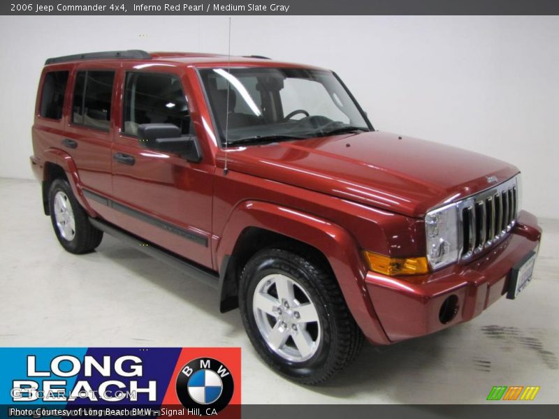 Inferno Red Pearl / Medium Slate Gray 2006 Jeep Commander 4x4