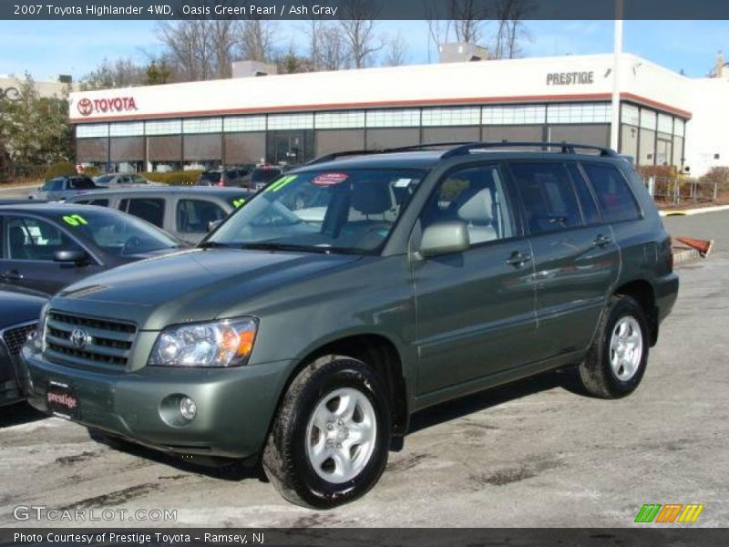 Oasis Green Pearl / Ash Gray 2007 Toyota Highlander 4WD