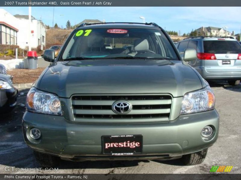 Oasis Green Pearl / Ash Gray 2007 Toyota Highlander 4WD