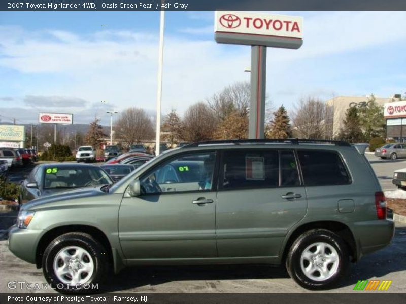 Oasis Green Pearl / Ash Gray 2007 Toyota Highlander 4WD