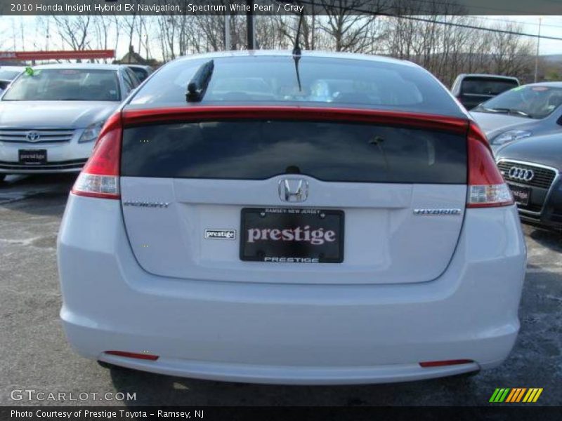 Spectrum White Pearl / Gray 2010 Honda Insight Hybrid EX Navigation