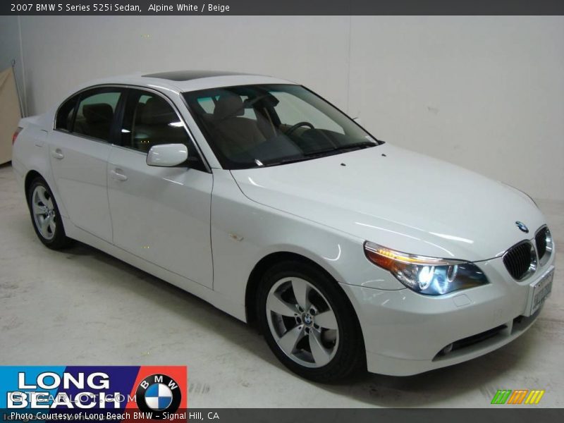 Alpine White / Beige 2007 BMW 5 Series 525i Sedan