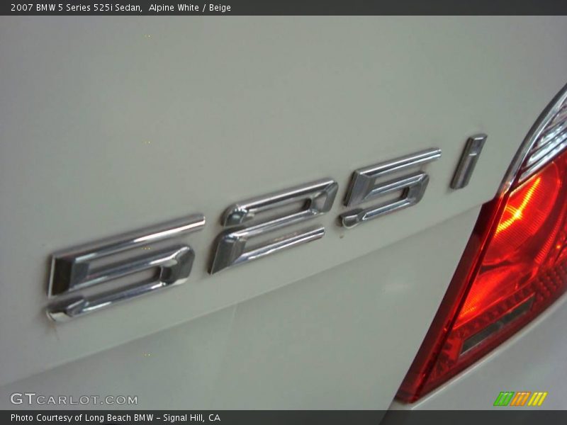 Alpine White / Beige 2007 BMW 5 Series 525i Sedan
