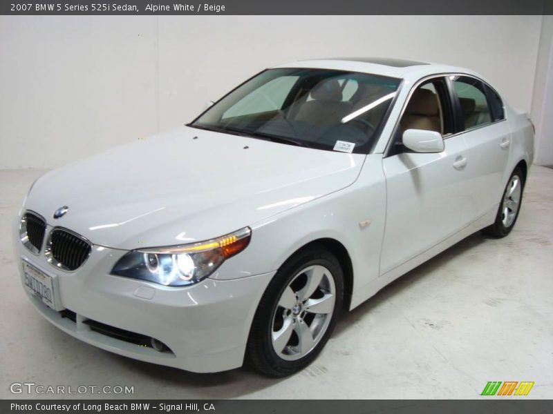 Alpine White / Beige 2007 BMW 5 Series 525i Sedan