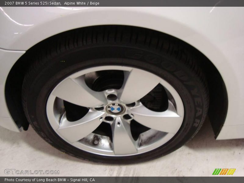 Alpine White / Beige 2007 BMW 5 Series 525i Sedan