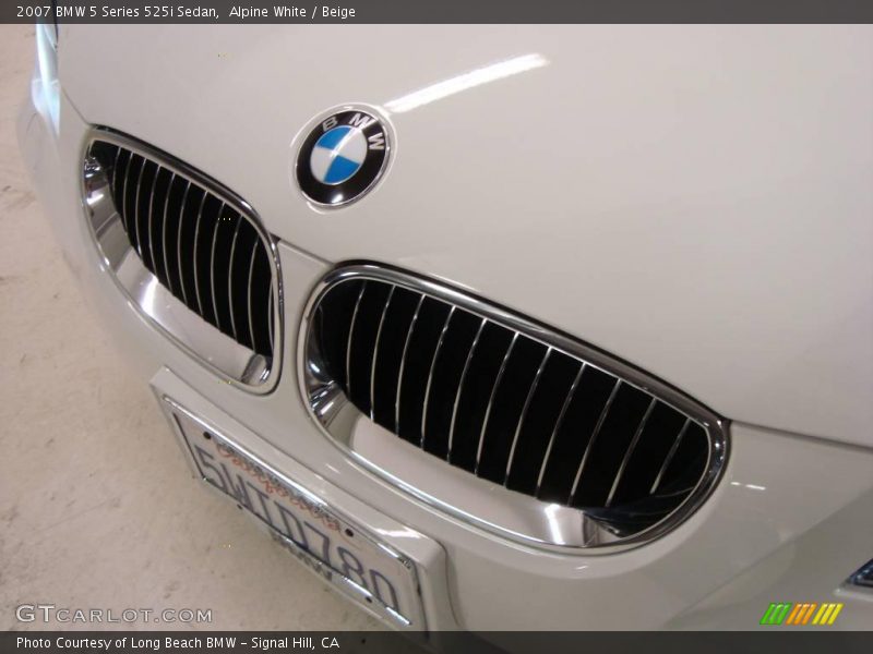 Alpine White / Beige 2007 BMW 5 Series 525i Sedan