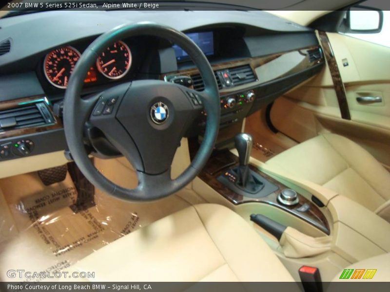 Alpine White / Beige 2007 BMW 5 Series 525i Sedan
