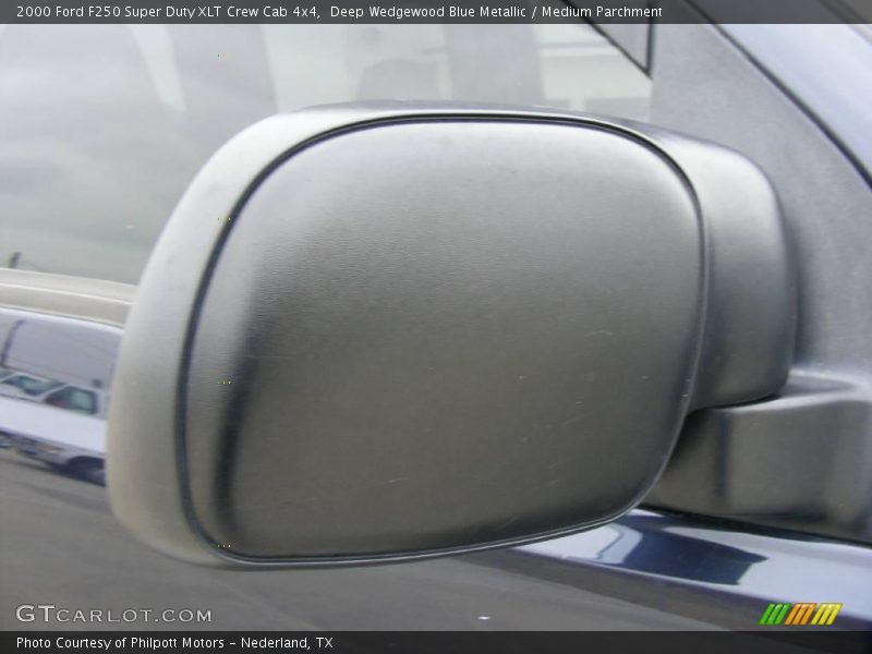 Deep Wedgewood Blue Metallic / Medium Parchment 2000 Ford F250 Super Duty XLT Crew Cab 4x4
