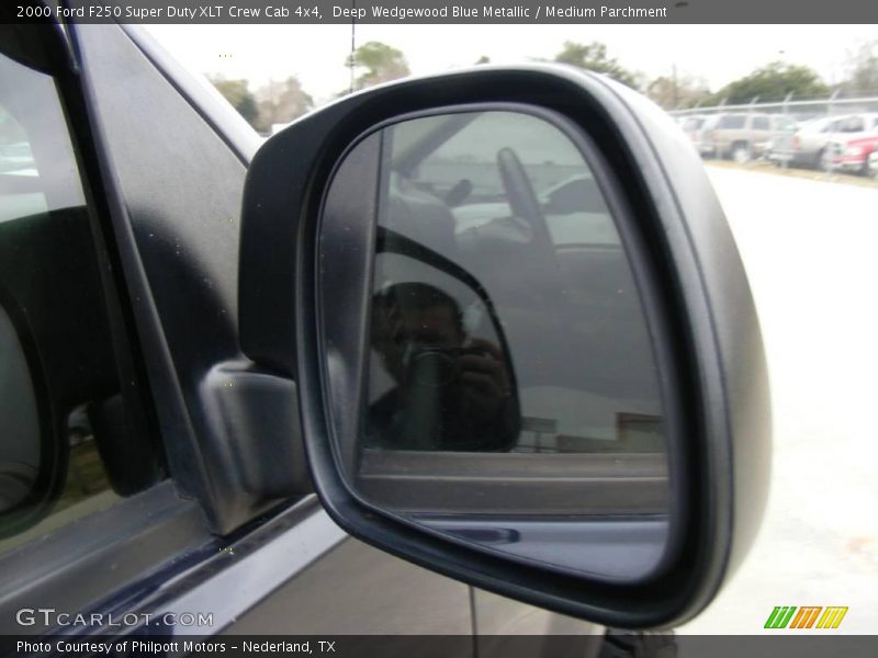 Deep Wedgewood Blue Metallic / Medium Parchment 2000 Ford F250 Super Duty XLT Crew Cab 4x4