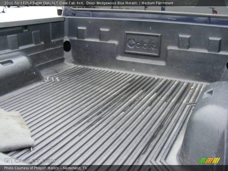 Deep Wedgewood Blue Metallic / Medium Parchment 2000 Ford F250 Super Duty XLT Crew Cab 4x4