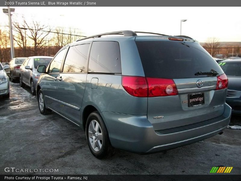 Blue Mirage Metallic / Stone 2009 Toyota Sienna LE